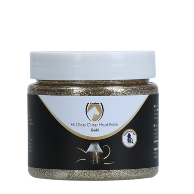 Excellent Horse Hi Gloss Glitter Hoof Polish Gold 150 ml