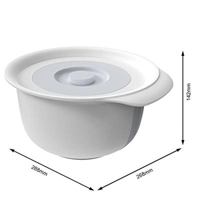 Rotho fresh beslagkom met spatdeksel 4l cool grey