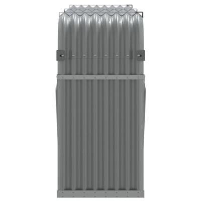 VidaXL Haardhoutopslag 180x45x100 cm gegalvaniseerd staal lichtgrijs