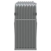 VidaXL Haardhoutopslag 180x45x100 cm gegalvaniseerd staal lichtgrijs - thumbnail