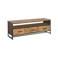 Livingfurn TV-meubel 'Accent' Visgraat Teak en staal, 150 cm - thumbnail