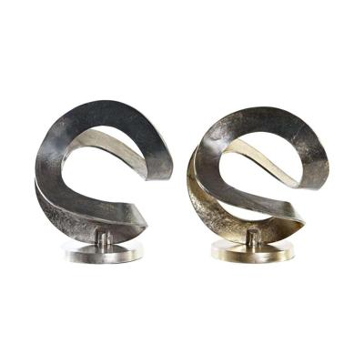 Decoratieve figuren DKD Home Decor 30 x 29 x 33 cm Abstract Zilverkleurig Gouden Modern (2 Stuks) Decoratieve figuren DKD Home Decor 30 x 29 x 33 cm Abstract Zilverkleurig Gouden Modern (2 Stuks)