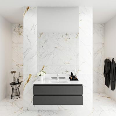 MONDIAZ DENTA 100 badmeubel dark grey 2 lades wastafel midden 1 kraangat MONDIAZ DENTA 100 badmeubel dark grey 2 lades wastafel midden 1 kraangat