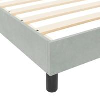 Boxspringbed met hoofdeinde Lichtgrijs 90 x 200 cm Fluweel - thumbnail