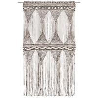 VidaXL Gordijn macramé 140x240 cm katoen taupe - thumbnail
