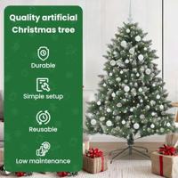 VidaXL Kunstkerstboom met 150 led groen 150 cm pvc en plastic en staal - thumbnail
