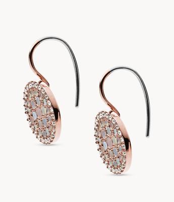 Fossil JF01737791 Oorbellen Vintage Glitz staal rosekleurig - thumbnail