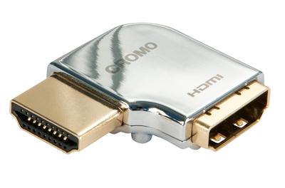 Lindy 41508 haaks koppelstuk CROMO HDMI, M-F - [41508]
