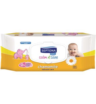 Septona Septona Baby Doekjes Kamille (64st) Septona Septona Baby Doekjes Kamille (64st)