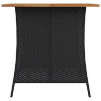 5-delige Tuinset met kussens poly rattan zwart - thumbnail