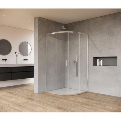 Marenza Casus Douchecabine - 90x90x200cm - kwartrond - helder glas - profiel - chroom SAO2142-CH90x90