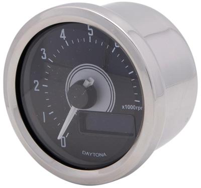 DAYTONA "velona" toerenteller speed m.velona,sw led-white 8000u/min