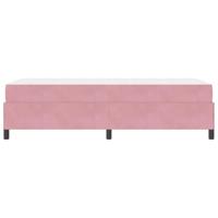 Bedframe met matras Roze en wit 90 x 200 cm Fluweel - thumbnail