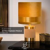 Lucide EXTRAVAGANZA FRIZZLE - Tafellamp - Ø 18 cm - 1xE14 - Geel - thumbnail