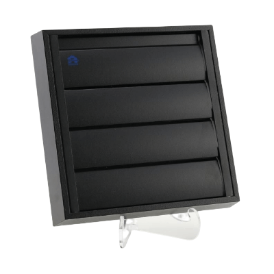 Overdrukrooster Opbouw (bxh) 210 X 210mm - Ral9005 - Zwart