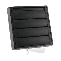 Overdrukrooster Opbouw (bxh) 210 X 210mm - Ral9005 - Zwart - thumbnail