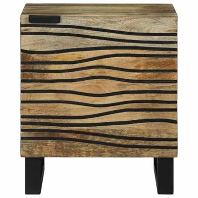 Nachtkastje 2 pcs Bruin 40 x 33 x 46 cm massief mangohout