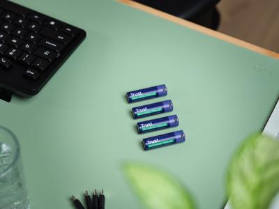 Trust Via USB-C oplaadbare AA-batterijen (4 stuks) Batterij Blauw