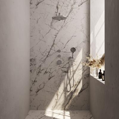 Chrome Carving thermostatische inbouw regendouche SET 08 met 30 cm douchekop