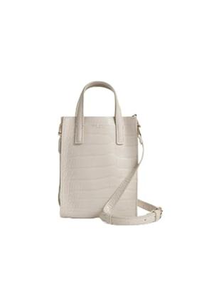 Ted Baker Wenissa Croc Effect Small Icon Bag-Ivory