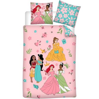 Disney Princess Dekbedovertrek roze- Eenpersoons - 140 x 200 cm