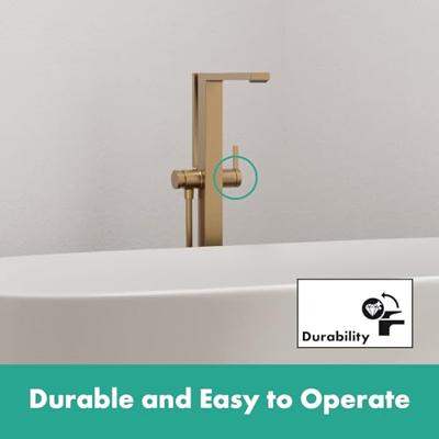 Hansgrohe Tecturis E ééngreeps badmengkraan vloergemonteerd, Brushed Bronze Hansgrohe Tecturis E ééngreeps badmengkraan vloergemonteerd, Brushed Bronze