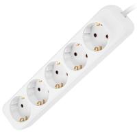 Stopcontactenstrip 5 Tomas Schuko Lanberg 2500 W 3 m Wit - thumbnail