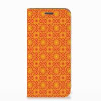 Motorola Moto E5 Play Hoesje met Magneet Batik Oranje - thumbnail