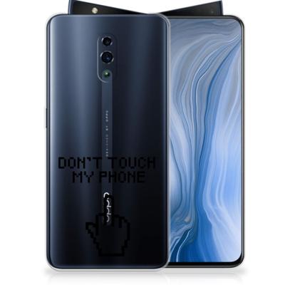 OPPO Reno Silicone-hoesje Finger Don't Touch My Phone