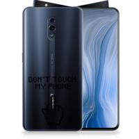 OPPO Reno Silicone-hoesje Finger Don't Touch My Phone - thumbnail