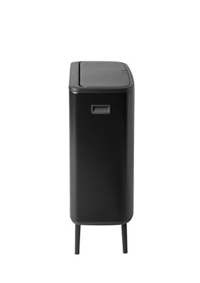 Brabantia Bo touch bin hi 2x30 liter matt black - thumbnail