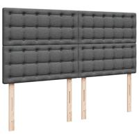 Boxspring met matras stof donkergrijs 180x200 cm - thumbnail