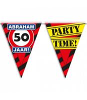 Vlaggenlijn slinger 50 jaar Abraham party - thumbnail