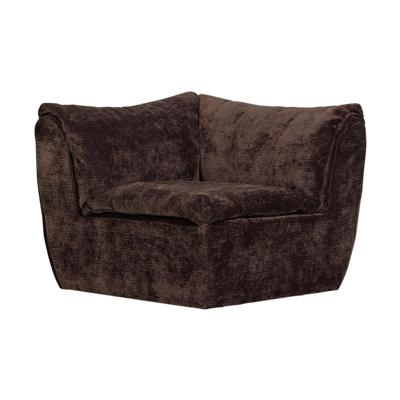 Woood Baggy hoekelement chenille DonkerBruin Woood Baggy hoekelement chenille DonkerBruin