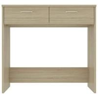 Bureau 80x40x75 cm bewerkt hout sonoma eikenkleurig - thumbnail