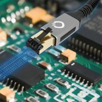 Oehlbach D1C13357 RJ45 Netwerkkabel, patchkabel CAT 8.1 10.00 m Zwart Vergulde steekcontacten, Afgeschermd (drievoudig) 1 stuk(s) - thumbnail