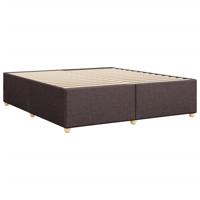 Bedframe zonder matras stof donkerbruin 200x200 cm - thumbnail