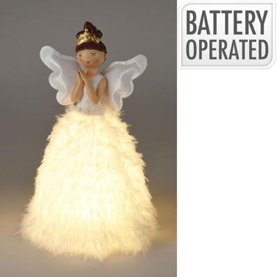 Engel met led 22x36 cm wit Nampook - Nampook