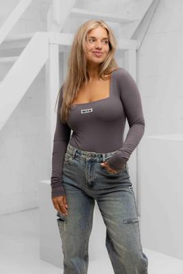 Unique The Label Nayla Bodysuit Dames Donkergrijs - Maat M - Kleur: Donkergrijs | Soccerfanshop Unique The Label Nayla Bodysuit Dames Donkergrijs - Maat M - Kleur: Donkergrijs | Soccerfanshop