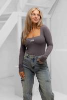 Unique The Label Nayla Bodysuit Dames Donkergrijs - Maat M - Kleur: Donkergrijs | Soccerfanshop - thumbnail