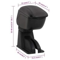 VidaXL Armsteun 12x29x(32-46) cm abs zwart - thumbnail