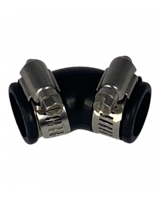 Air Aqua Flexibele Rubber Bocht 45° - 20mm Pijpfitting voor Vijvers, UV-bestendig en Duurzaam - thumbnail