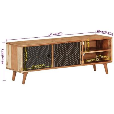 Tv-meubel 112x30x40 cm massief acaciahout