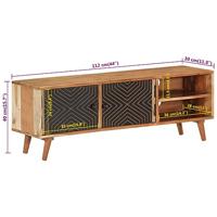 Tv-meubel 112x30x40 cm massief acaciahout - thumbnail
