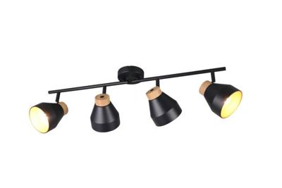Trio Design plafondlamp 4-lichtsValentin zwart - R81924032