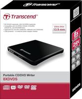 Transcend TS8XDVDS-K Externe DVD-brander Retail USB-A 2.0 Zwart - thumbnail