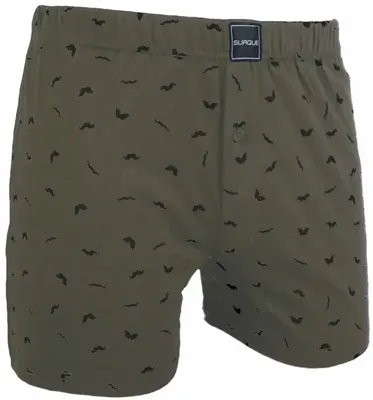 Suaque/Ginosanti heren boxershort wijd model Moustache - 100% katoenen losse boxershort