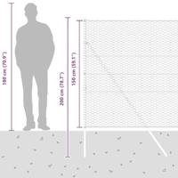 VidaXL Afrasteringspaal groen 10 x 1,5 m (36 mm gaas) staal en pvc - thumbnail
