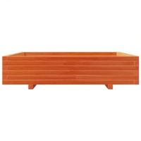 VidaXL Plantenbak 110x110x26,5 cm massief grenenhout wasbruin - thumbnail