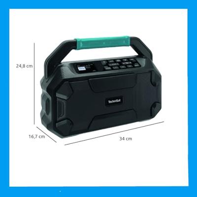 TechniSat VIOLA 231 OD Bouwradio DAB+, VHF (FM) DAB+, FM, Bluetooth Spatwaterbestendig Zwart